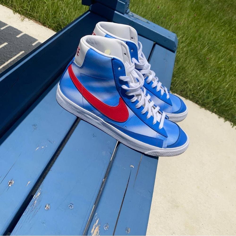 Nike Sky Blue and Red High-Tops